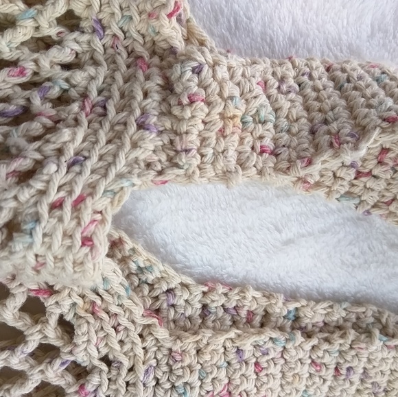 Boho, Gypsy, Handcrafted Beige Shoulder Purse - Picture 4 of 8